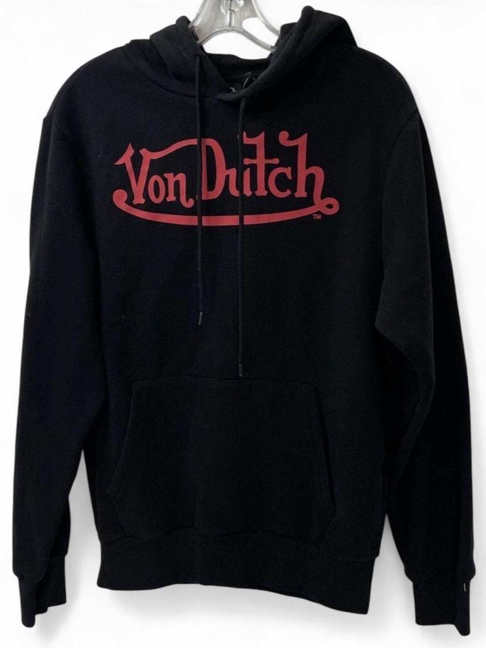 Von Dutch Black Hoodie with Red Logo